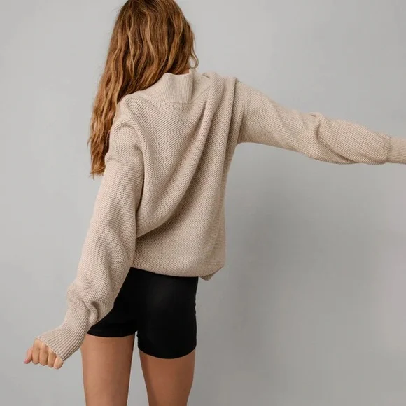 Lunya Cotton Silk Henley Sweater XS/S - Picture 3 of 9